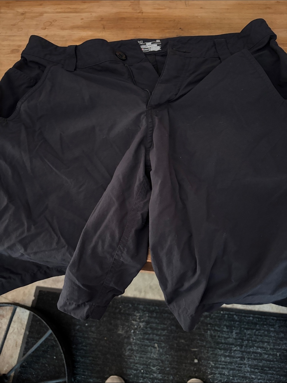 Under Armour Men's Black Flat-Front Performance Shorts